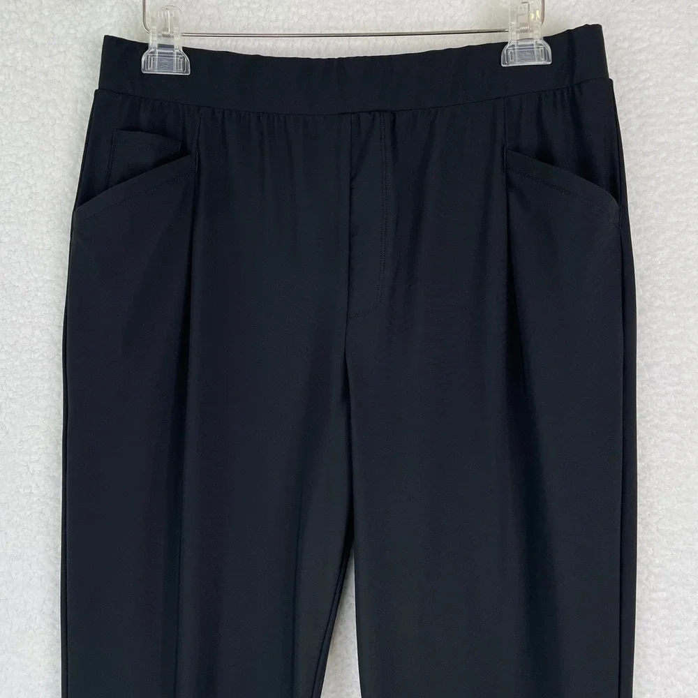 Baleaf Womens XL Black Athletic Ankle Pants Stretch Drawstring Hiking Trousers